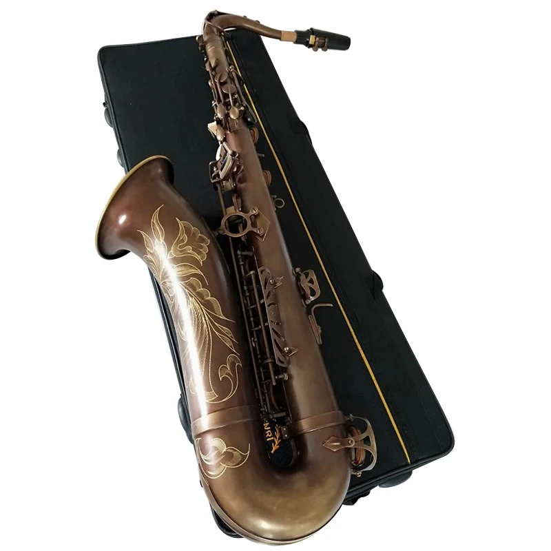 

Real photo Custom Mark VI Saxophone High Quality Tenor Saxophone 95% Copy Instruments Antique copper simulation Brass With case