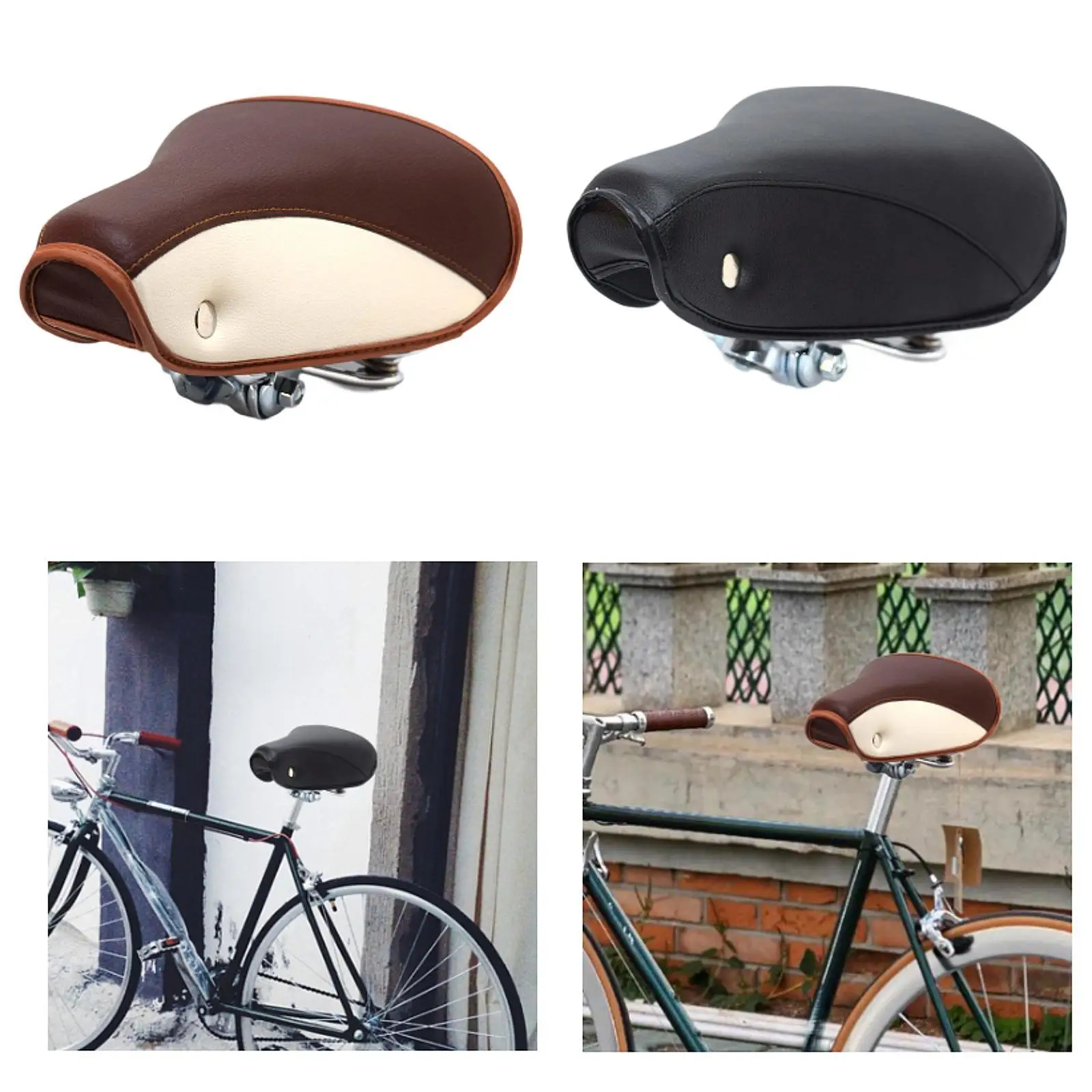 Vintage Bike Saddle Classic Waterproof Comfortable Seat Bicycle Saddle for