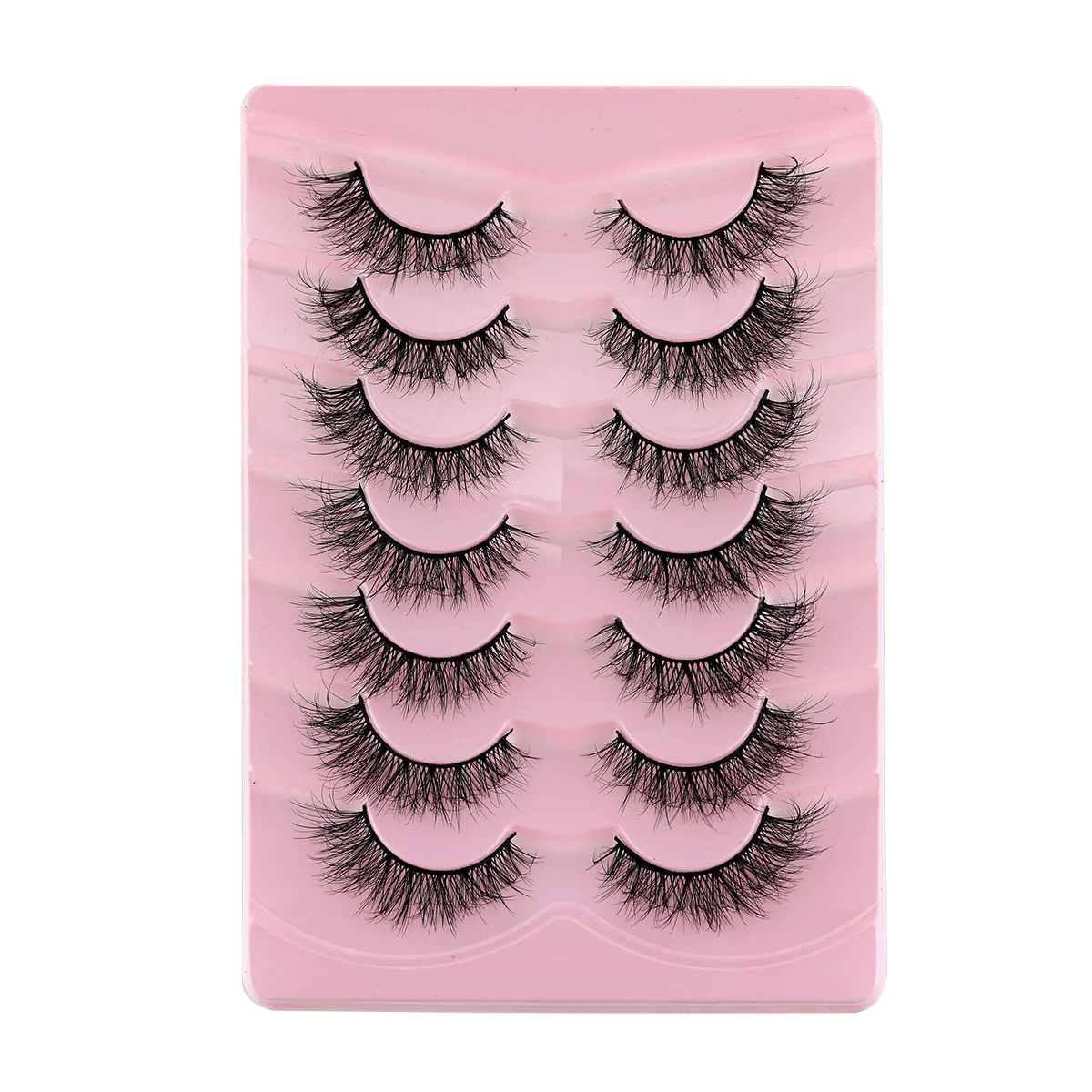 

New 7 pairs 3D Faux Mink Lashes Faux Mink Fluffy Lash Soft Full Thick Wispy Eyelash Dramatic False Eyelashes Makeup Eye Lashes