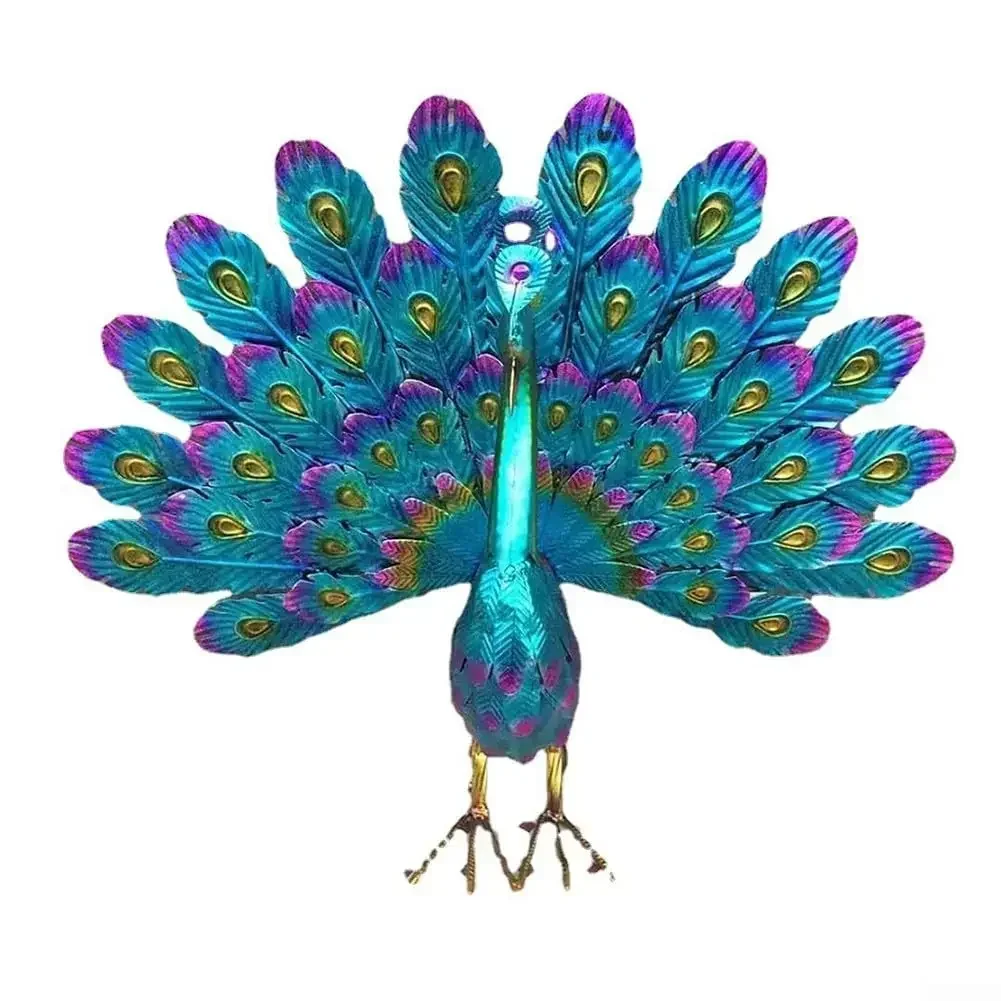 

DIY Peacock Statue Joy Sculpture Art Lovers Art Garden Decoration Sculpture Unique Design High Quality Blue Package Content Note