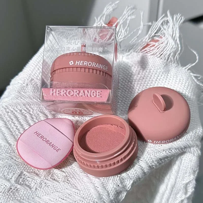 Kawaii Hamburg-shaped Blush Improves Complexion Brighten Facelasting Rouge Matte Face Palette Facial Blush Korean Cosmetics