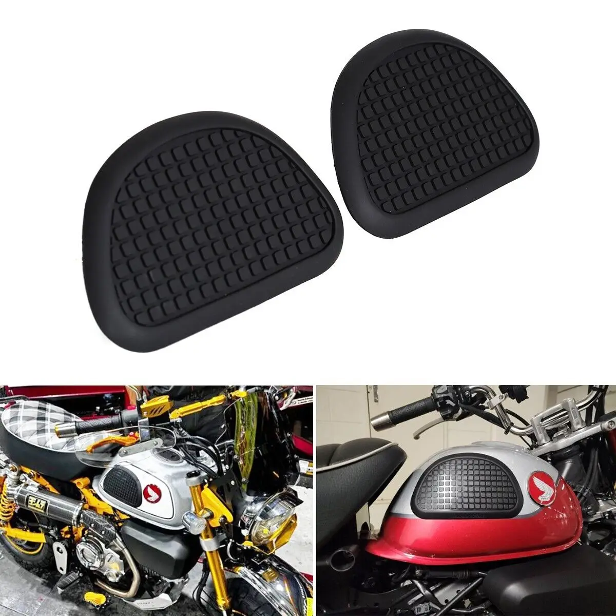 Fuel Tank Pad For HONDA MONKEY 125 2019-2025 motorcycle accessories  9mm thickness rubber Tank Protector Knee Grip 2pcs