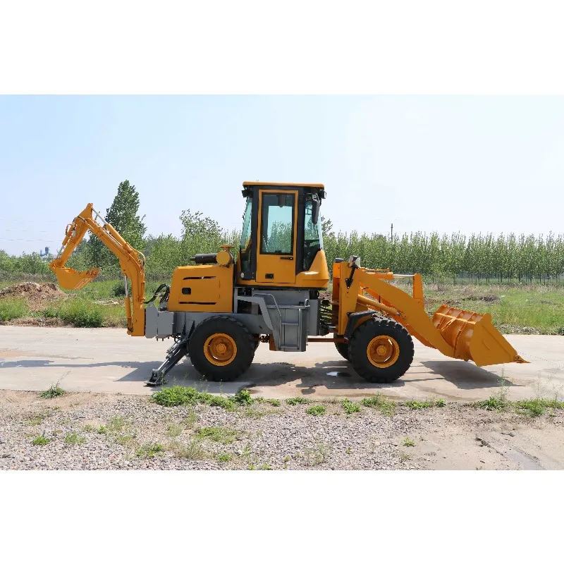 لودر حفارة حفار 4 × 4 - حفارة مشغولة ذات طرفين مباشرة من المصنع مع خيار دلو 6 في 1، محمل عجلات