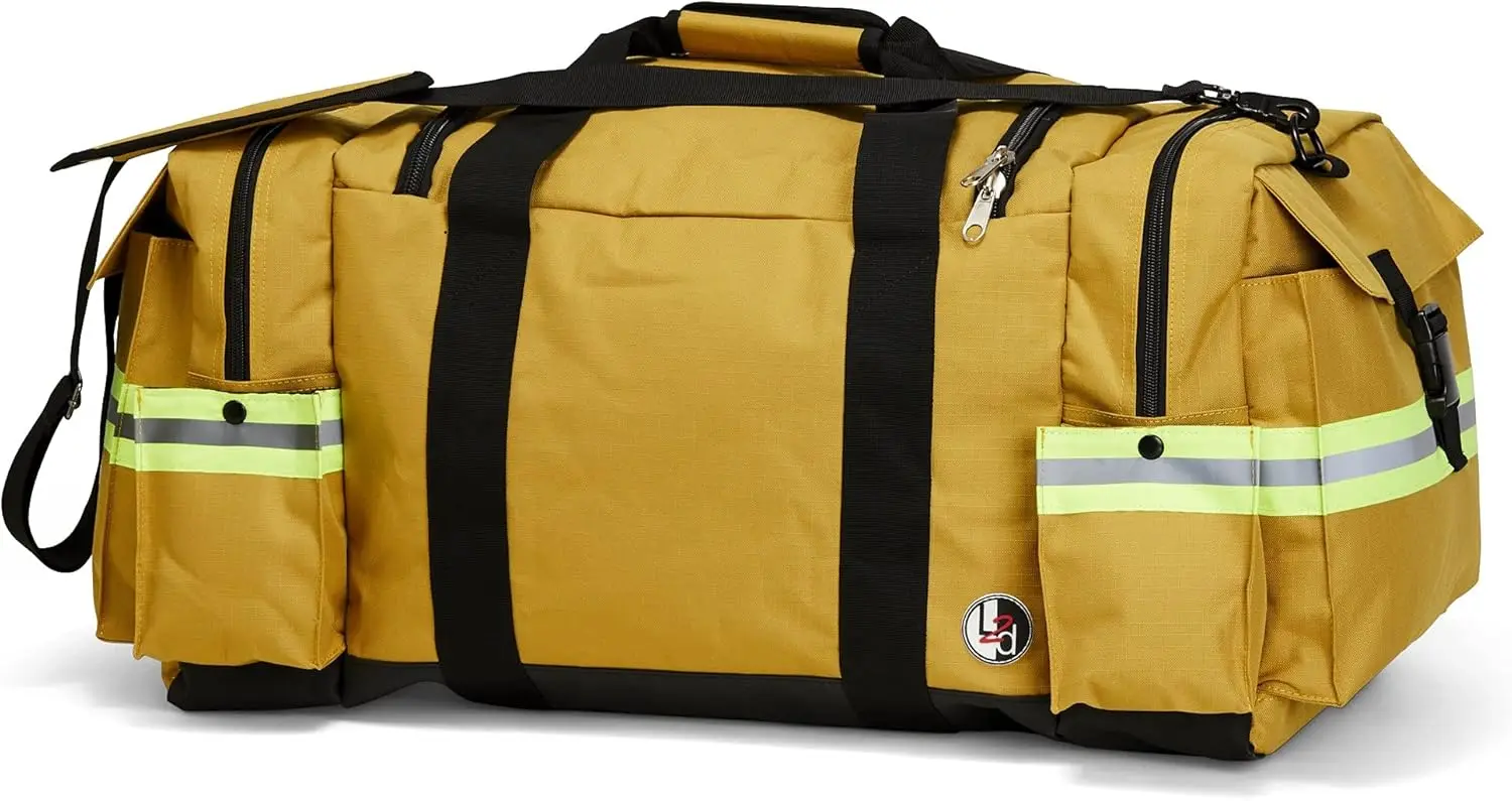 Bolsa premium para equipamentos de resgate de bombeiro com alça de ombro - amarela, resistente à água e durável