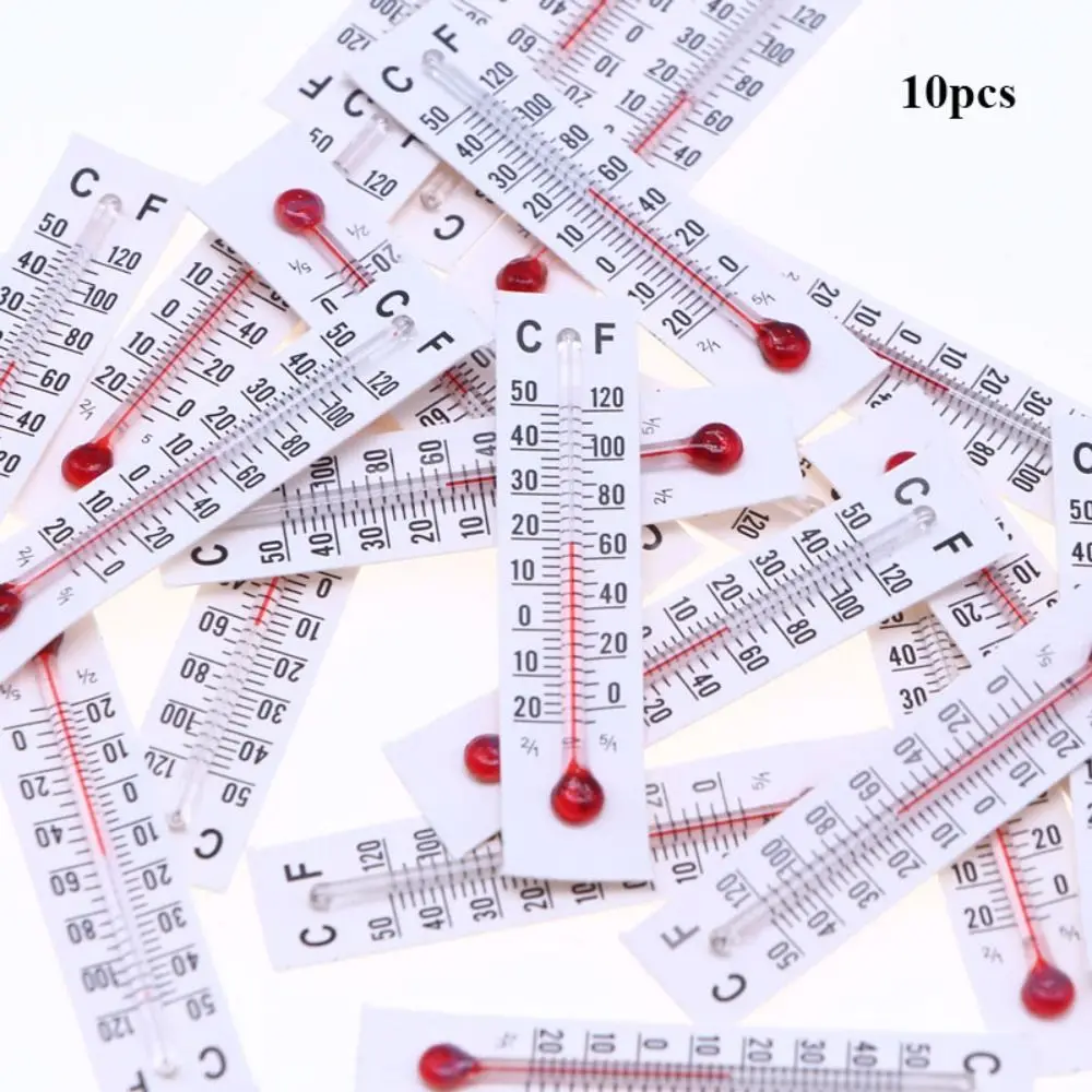 10pcs High Quality Simple Style Miniature Paper Mini Indoor House Thermometer Kitchen Thermometer Dollhouse Decoration