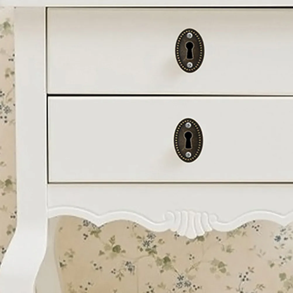 

12 шт. Овальные декоративные накладки на замковые отверстия, винтажные заглушки для выдвижных ящиков, вставки для замковых отверстий из цинкового сплава, аксессуары для выдвижных ящиков