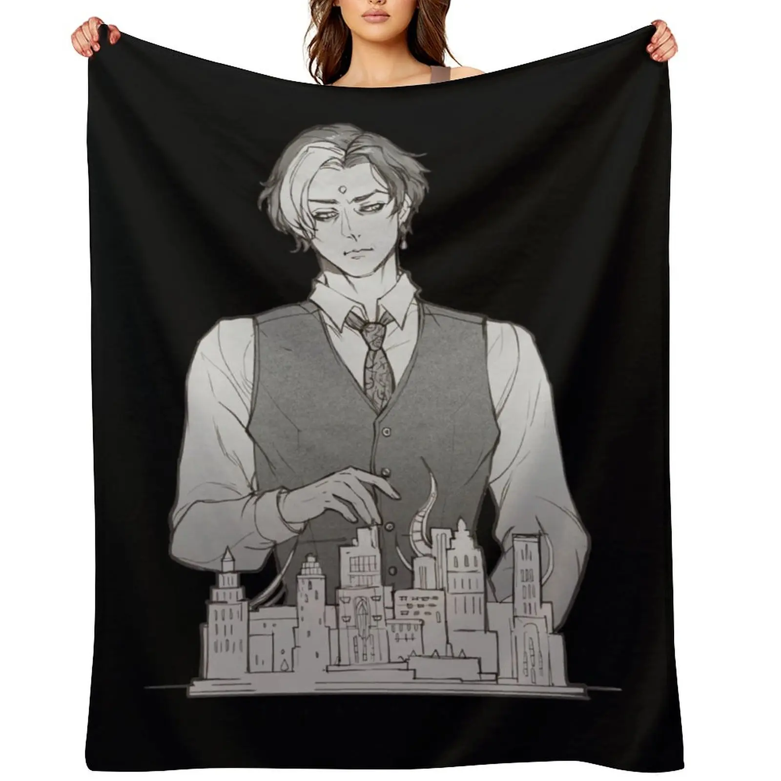 Emet-selch - The Architect \t رمي بطانية ديكورات أرائك ريتروس بطانيات أريكة مزخرفة #2