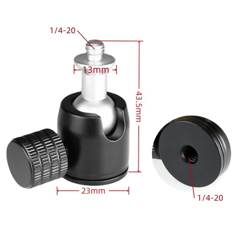 Universal Mini ขาตั้งกล้องขาตั้งกล้อง 1/4-20 องศาอะแดปเตอร์ฐานสําหรับ Interface Stabilizer สําหรับกล้องอุปกรณ์เสริม