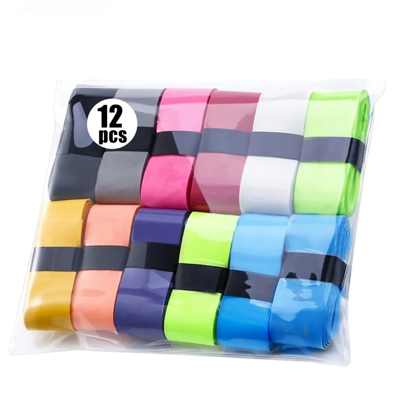 

12pcs Anti-Slip Tennis Badminton Racket Grip Tape Sweat Absorbent Secure Hold for All Racquets, Badminton Racket