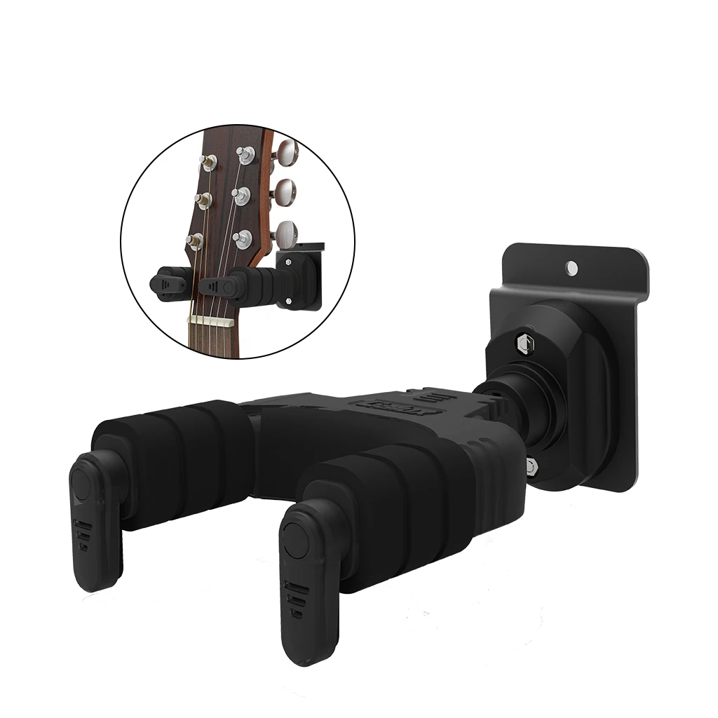 Guitar Wall Mount Bracket Holder LED Light Guitar Hanger Auto Lock Guitar Hanger For Guitar Bass Banjo Mandolin