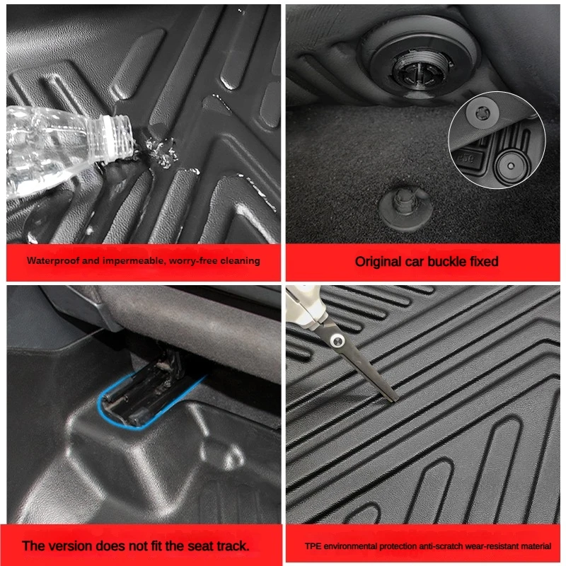 NEW TPE Floor Mats For Audi Q7 2016-2026| Q8 2019-2026 LHD ICEV Full Coverage Waterproof Surround threshold accessories