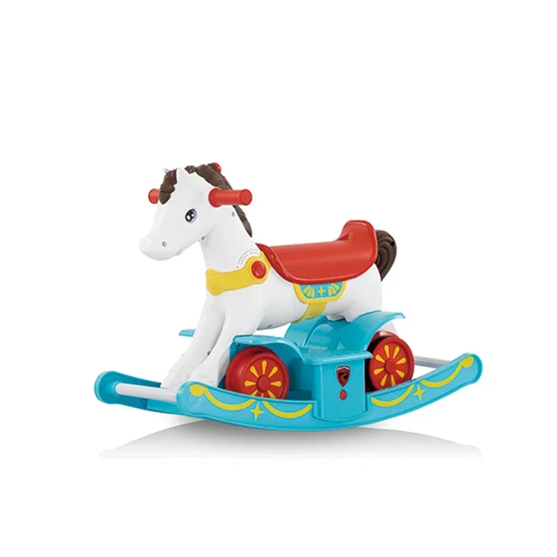 

Electric track pony car rocking horse two-in-one can seat 1-3 years old car