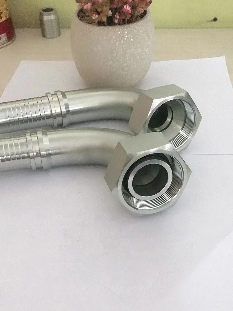 Metryczne złączki hydrauliczne wysokociśnieniowa rura gumowa złącze metryczne M24-M52 typ wstrzymania olej hydrauliczny łącznik rurowy 45 # stal — zdjęcie 4