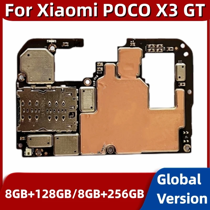 Motherboard for Xiaomi POCO X3 GT, 128GB, 256GB ROM, Mainboard for Redmi Note 10 Pro, with Global Frimware