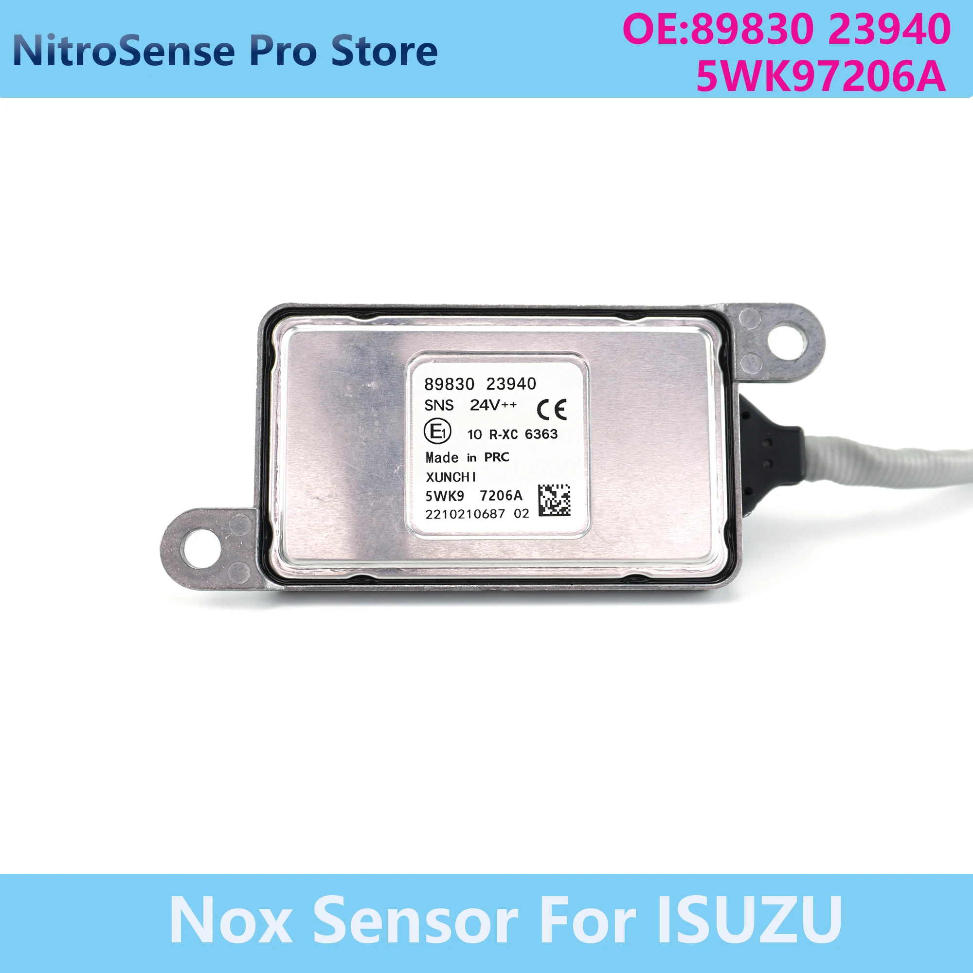 

5WK97206A 89830 23940 5WK9 7206A 8983023940 New Nitrogen Oxide Sensor 24V For ISUZU Truck Parts