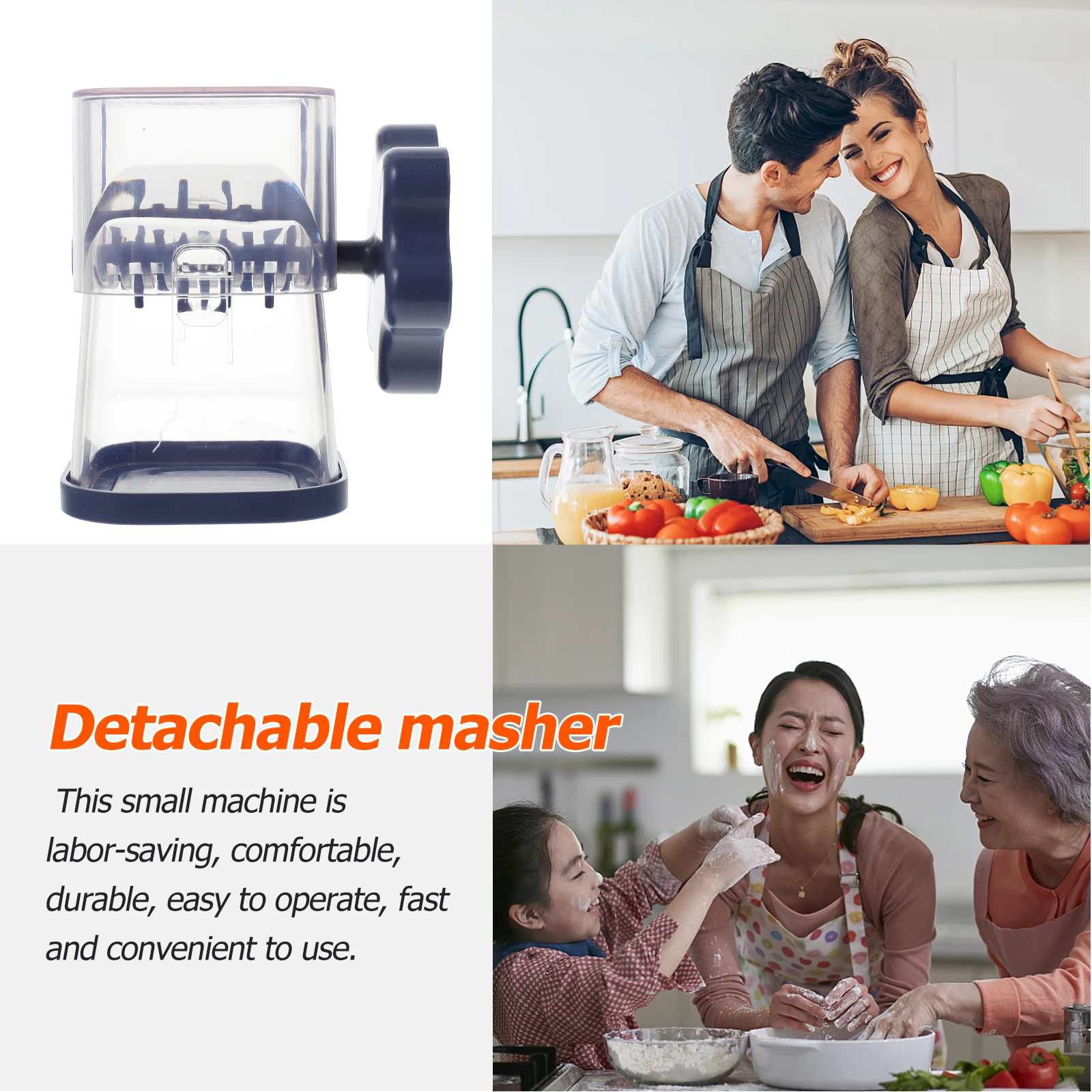 

Chocolate Masher Manual Nuts Shredder Food Material Crusher Plastic Chopper Detachable Kitchen Tool Peanut Walnut Garlic Ginger