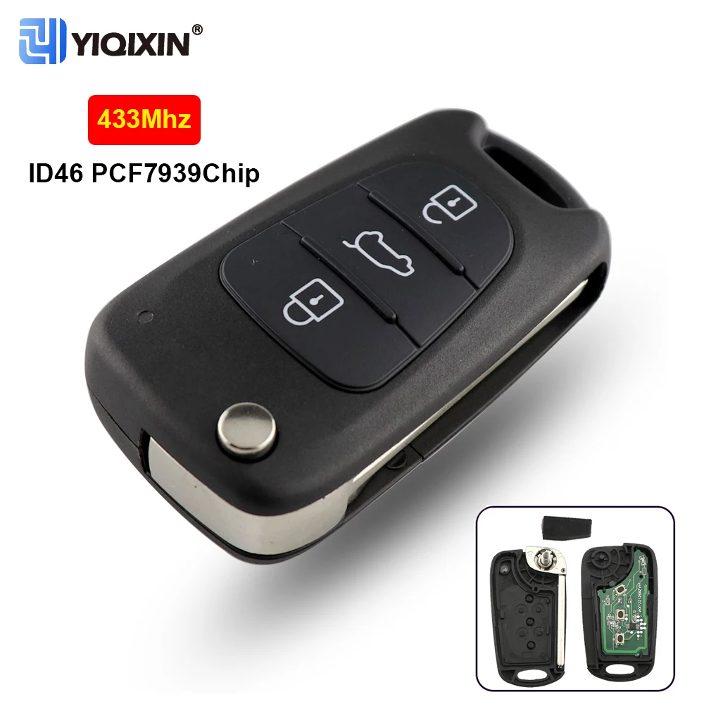 For Hyundai I20 I30 IX35 I35 Accent Solaris Elantra IX20 Remote Car Key For Kia Picanto K5 K2 Rio 3 Sportage No Logo ID46 Chip