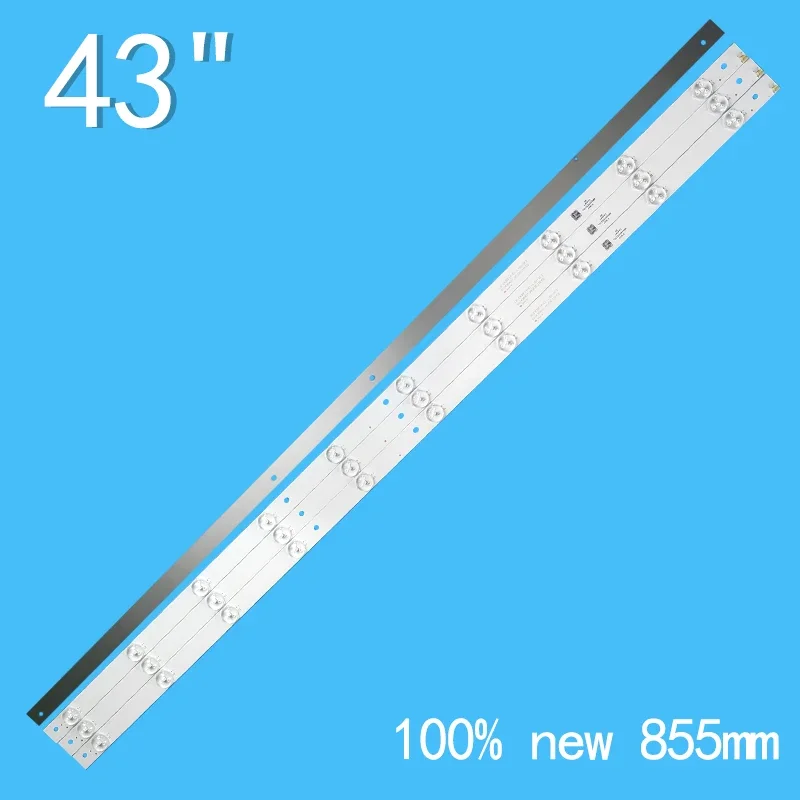 855mm LED TV backlight Stirp For LB-C430F14-E1-L-G1-SE3 SE2 for dexp f43b7200c le43a509 le43a69 BBK 43lem-1015/ft2c 43LEM1018