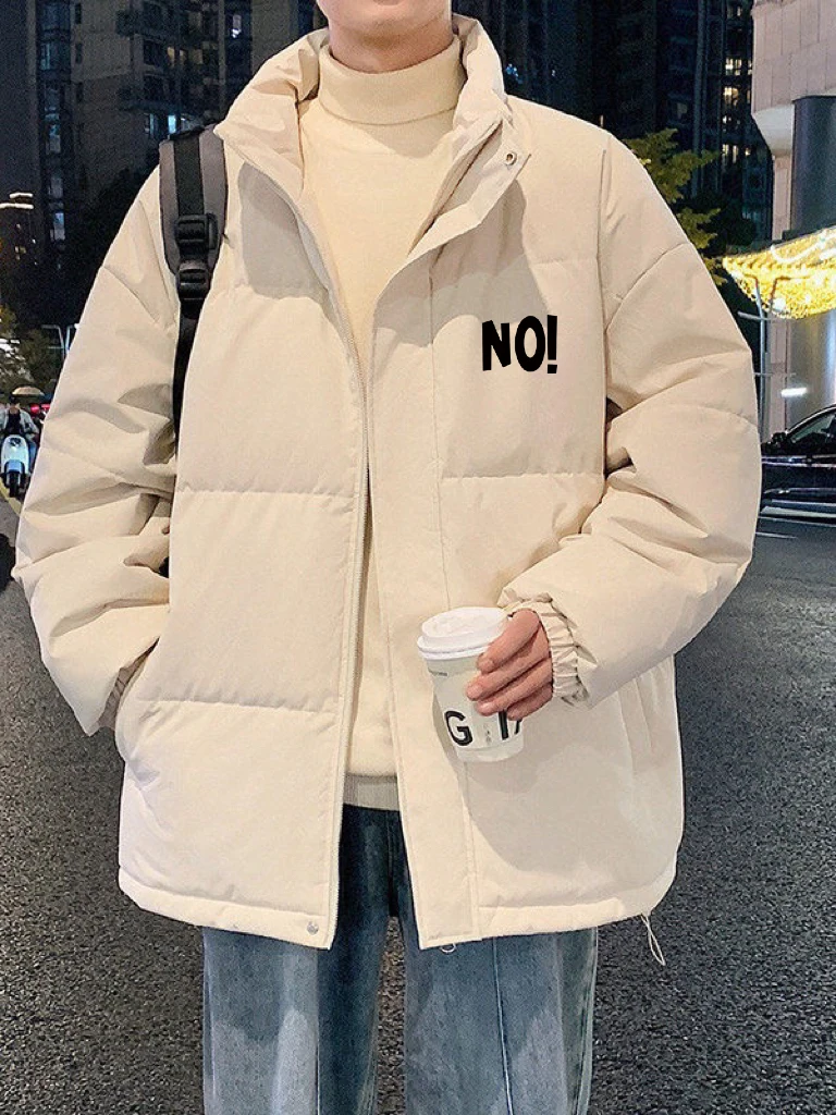 

Men's Thiened Warmth Cotton Jaet Stand Collar Bread Sle Winter Coat Casual Faionable Brand Youth Long Sve