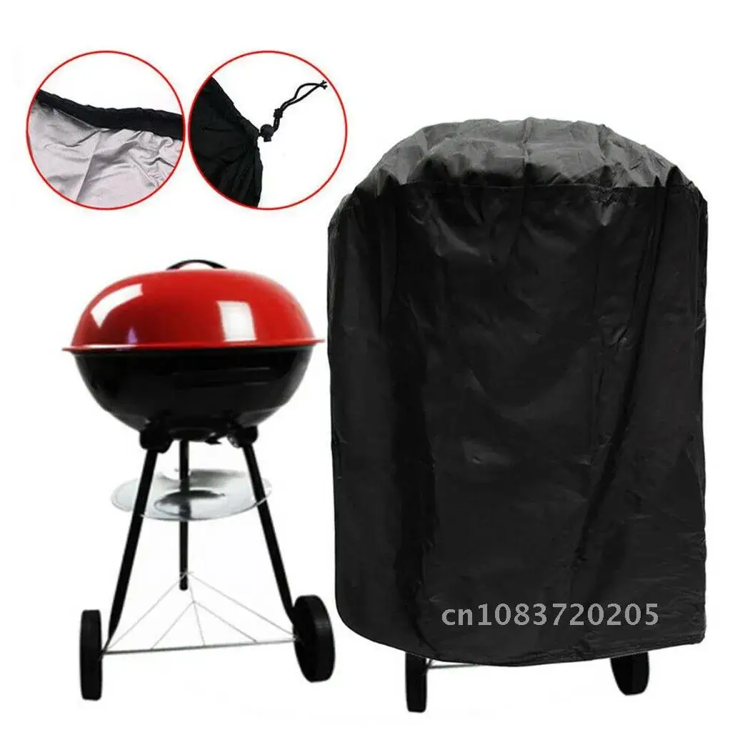 20 Size Garden Courtyard BBQ Grill Cover Outdoor Oven Waterproof Dust Cover Oxford Cloth Protective Cover Round Furniture Cover