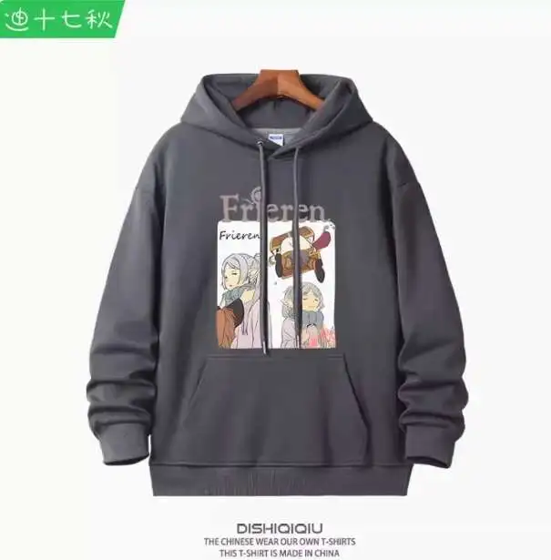 Аниме Frieren: Beyond Journey's End Frieren Толстовка с капюшоном Косплей Осень Зима Мужчины Женщины Пальто Свободная куртка Топы аниме