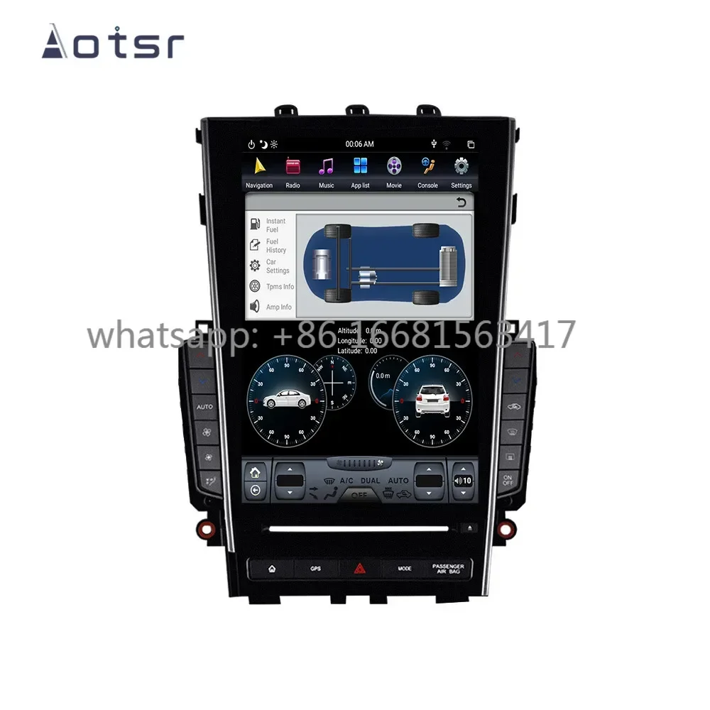 

Android Car Multimedia Radio Player Auto GPS Navigation Tesla Style For For Infiniti Q50 Q50L Q60 2015+