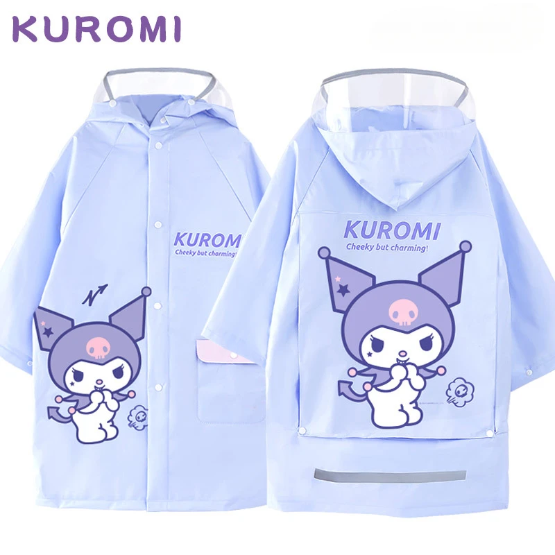 Kawaii Sanrio Kuromi My Melody Hello Kitty Cute Cartoon Child Raincoat Student Poncho Outdoor Water Proof Anime Peripheral Gift