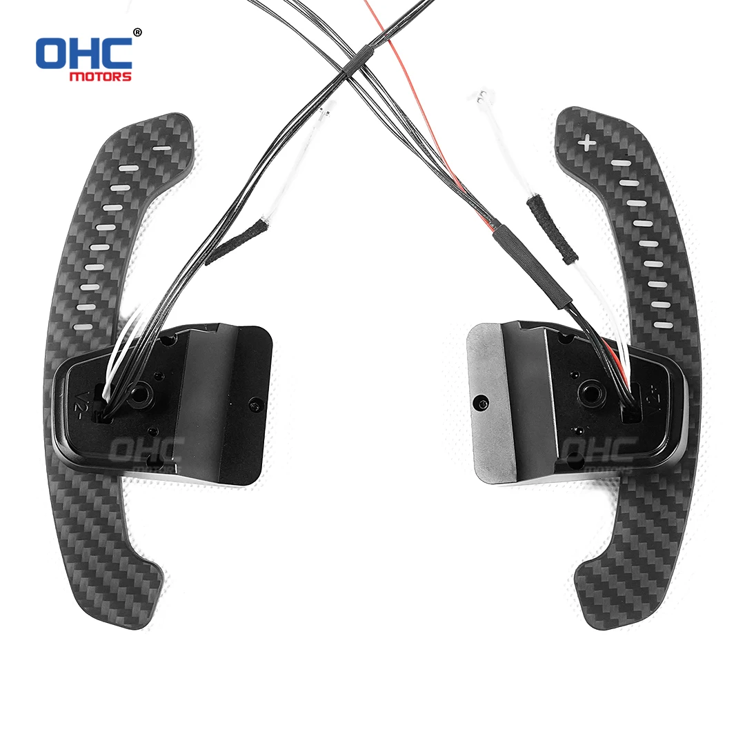 

LED Magnetic Carbon Fiber Steering Wheel Shift Paddles For VW Golf 8 MK8 GTI R R line 2021 2022 2023 2024 2025