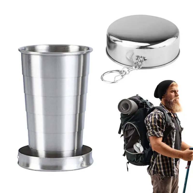 

Portable Outdoor Travel Folding Collapsible Cup Telescopic Mug Portable Stainless Steel Collapsible Water Cup For Outdoors