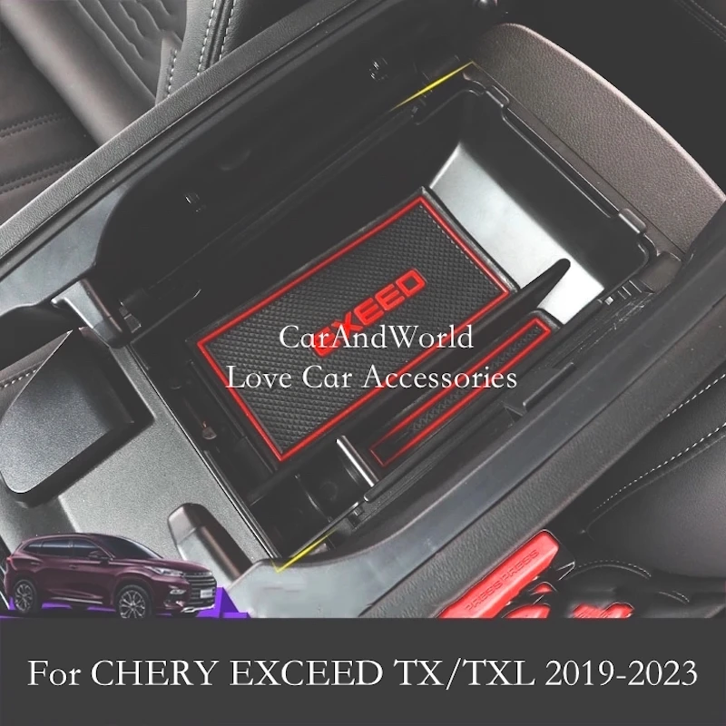 Car Armrest Storage Box Central Console Trays Organizer Auto Parts Interior Accessories For Chery EXEED TX TXL 2019 2020-2023