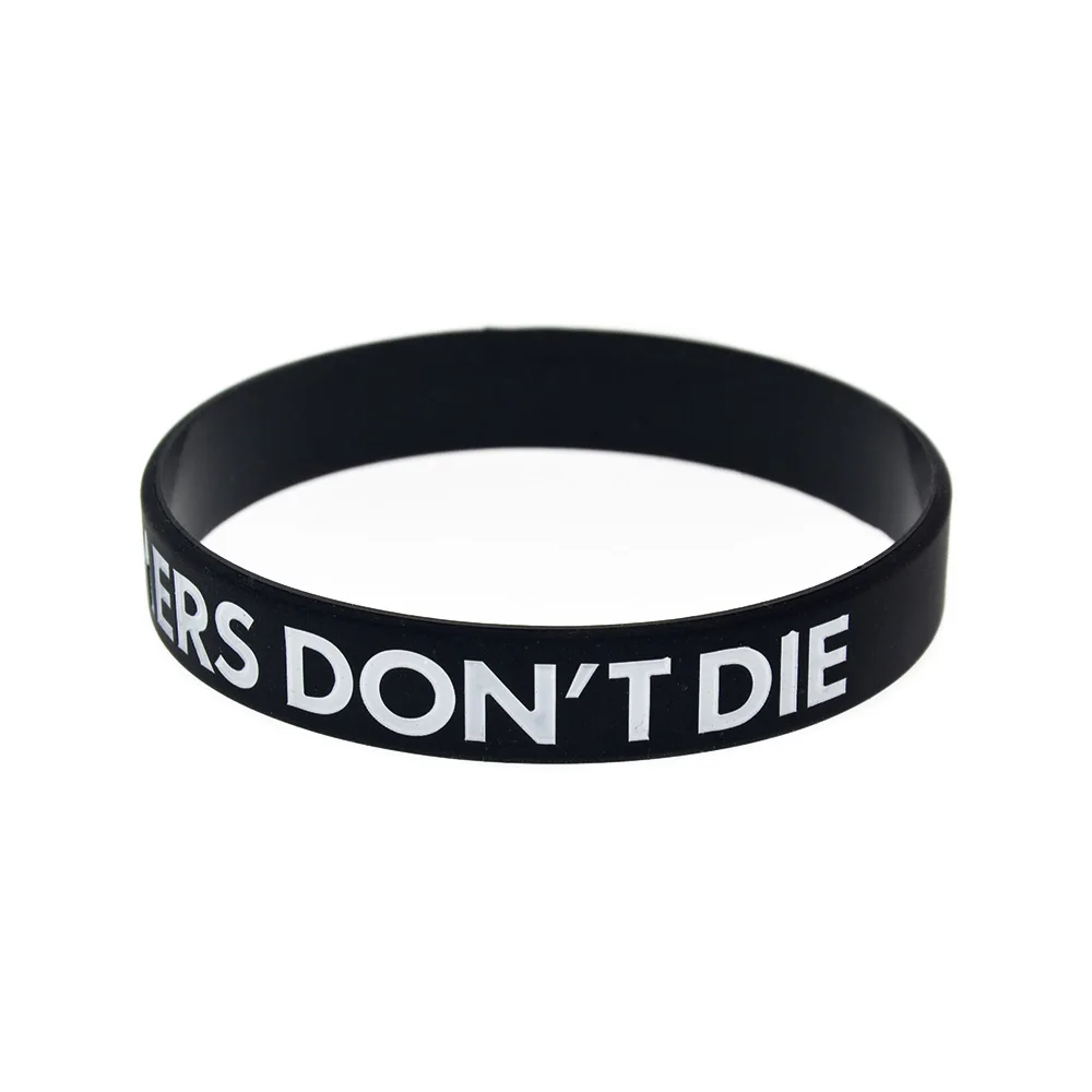 1 PC-Gamer Don't Die They Respawn Silikonarmband mit Tinte gefüllt, Farbe Schwarz, Armband für Damen oder Herren – Detail 4