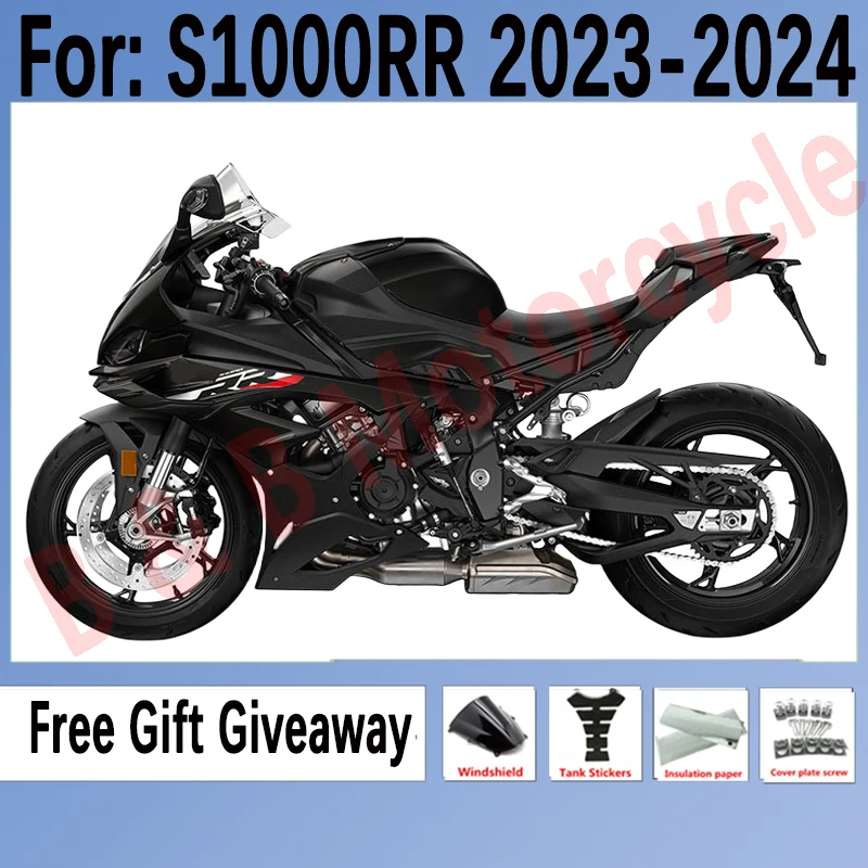 

For BMW S1000RR 2023 2024 Fairing Accessories Full Fairings Panel Higher Quality ABS Plastic Injection set Black