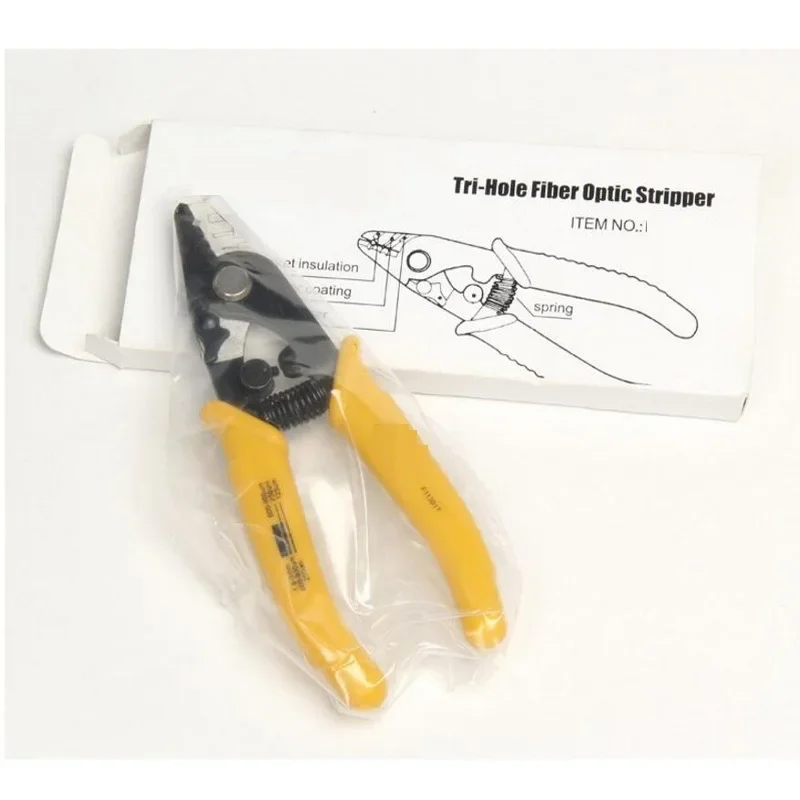 

F11301T Miller clamp Fiber stripping pliers FTTH Tri-Hole Fiber Optic Stripper Miller Wire stripper