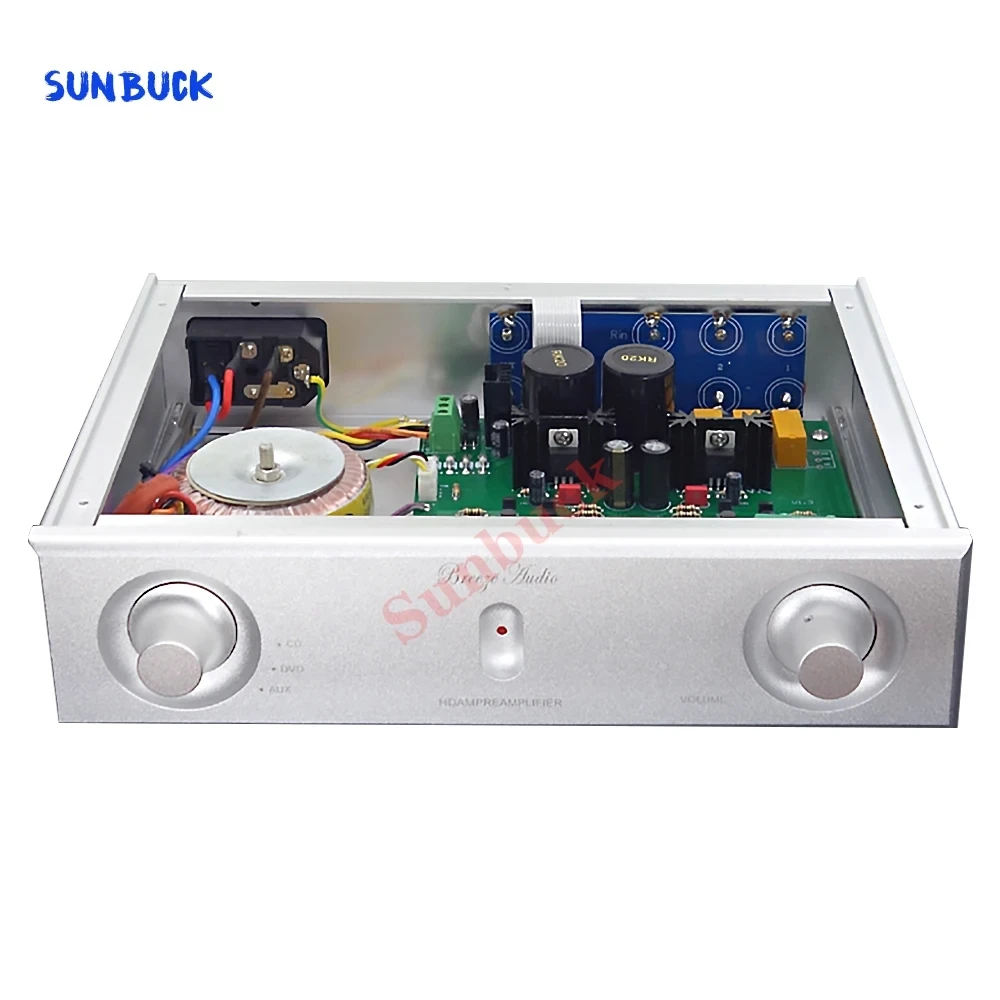Sunbuck-hifi c3850 pré-amplificador, hifi, circuito 2.0, classe a, amplificador de potência áudio