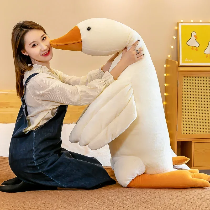 50cm Big Goose Doll Big White Goose Bed Doll Plush Toy Birthday Gift Girl Plush Toys Pillow Plushie Stuffed Animal Patung Dolls