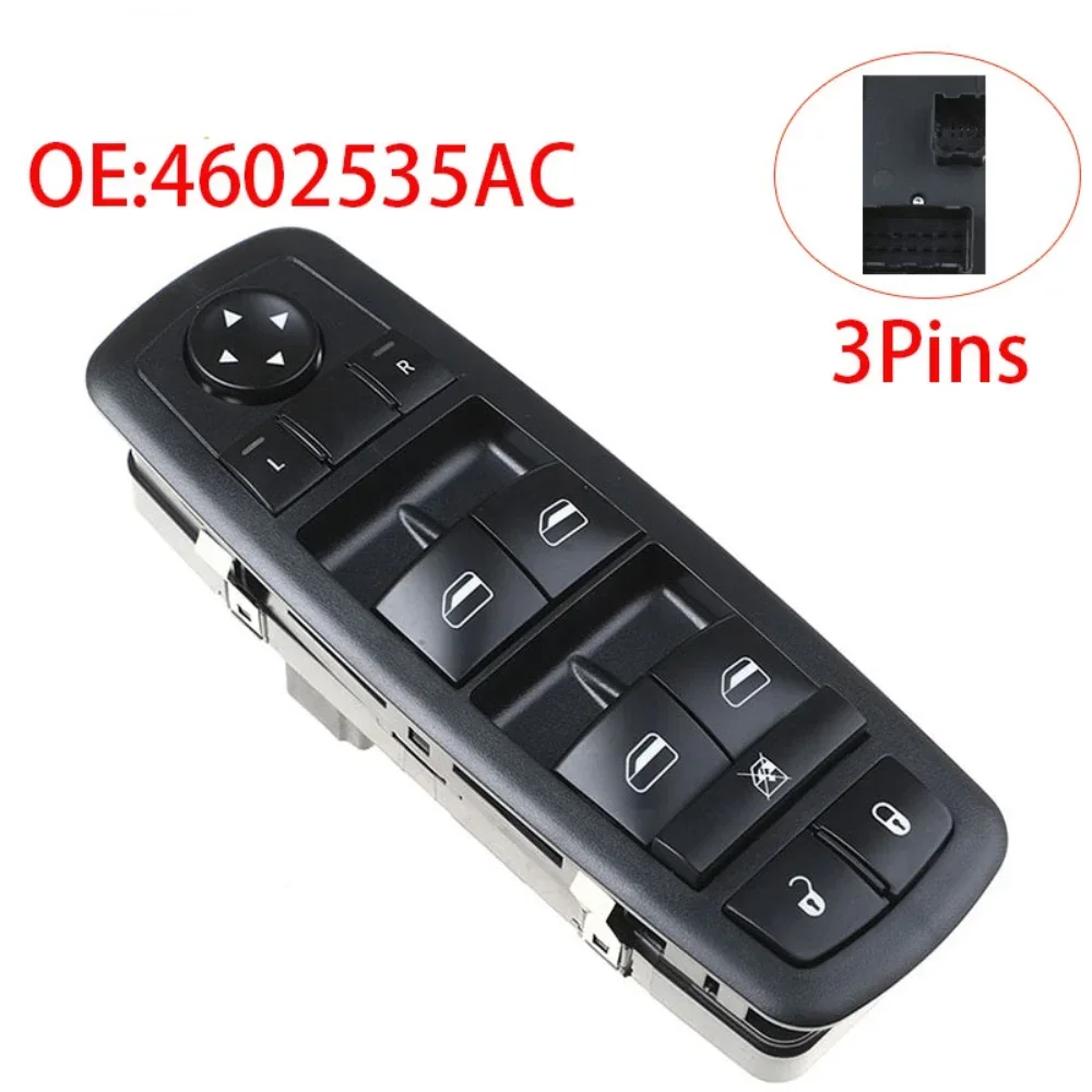 Nowy przełącznik elektrycznego podnośnika szyby przedniej lewej strony do Dodge Grand Caravan Chrysler Town Country 4602535AC, roczniki 2008-2009