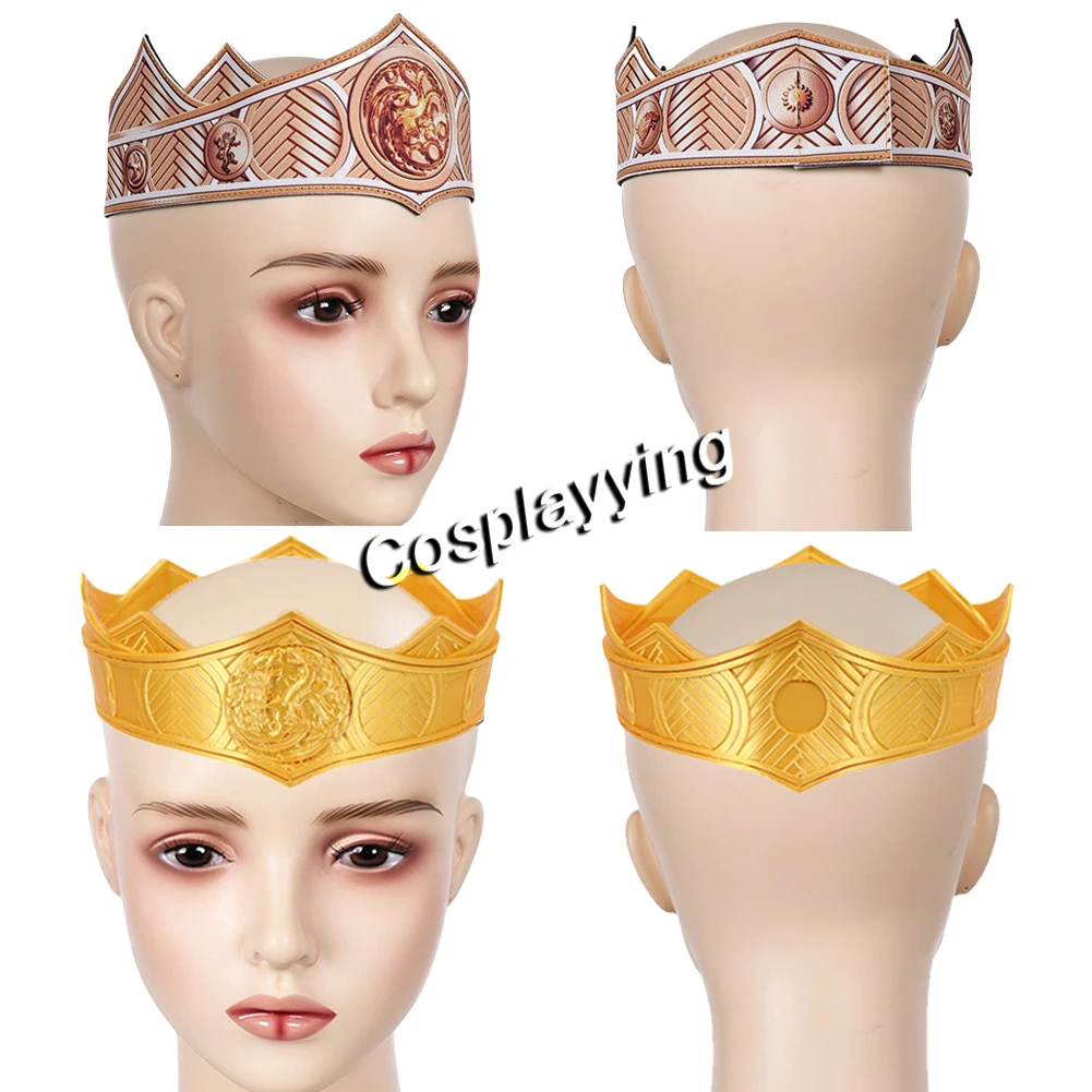 

Fantasia Queen Rhaenyra Cosplay Crown TV Dragon 2 Cosplay House Women Disfraz Costume Accessories Women Halloween Carnival Prop