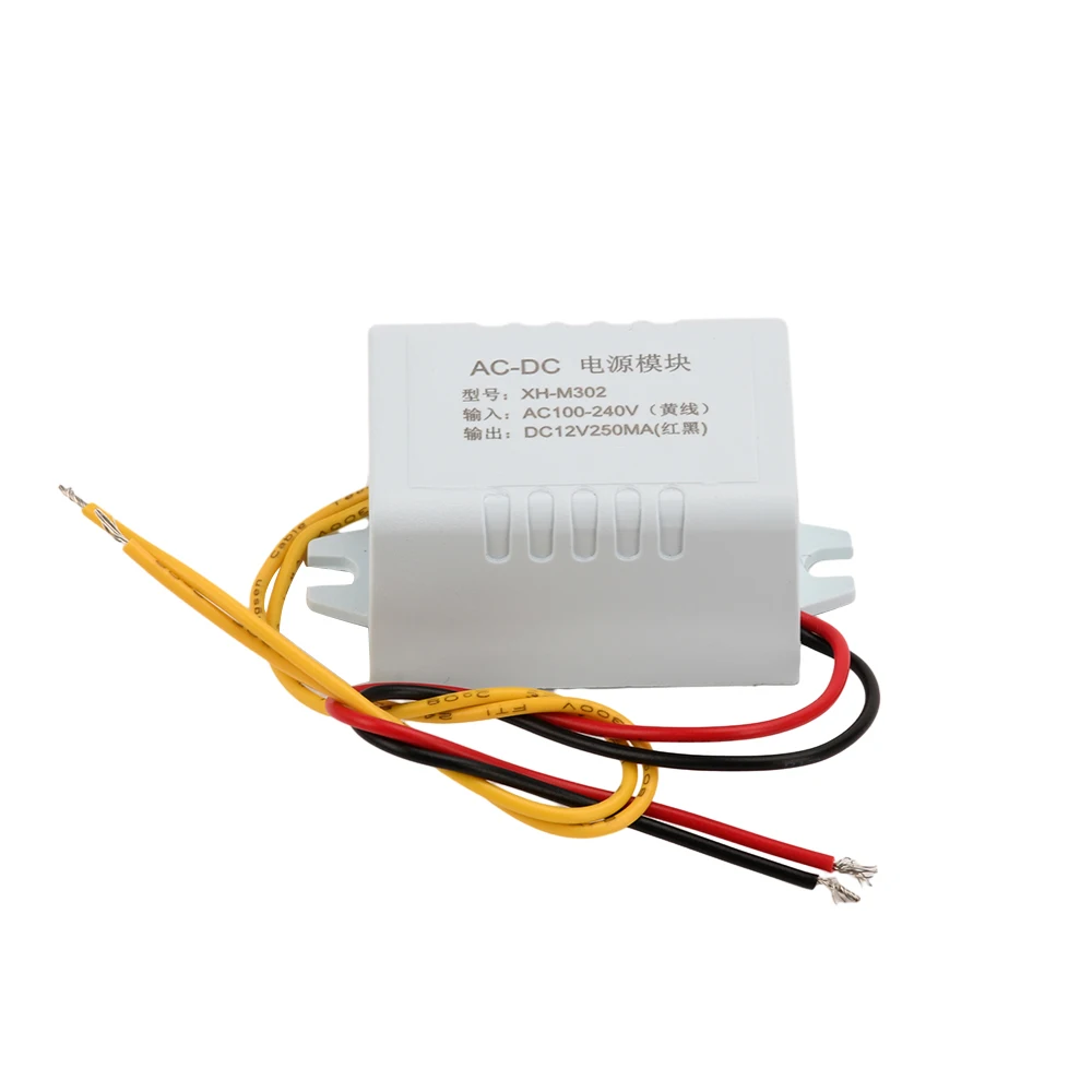 AC-DC Power Supply Module Adapter 12V 250MA Switch Switching Thermostat AC 110-220V Output DC 12V 3W Converter XH-M302