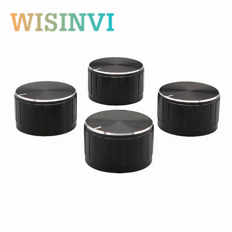 5 قطعة سبائك الألومنيوم الجهد المقبض HIFI مكبر للصوت حجم المقبض غطاء قطر 30 مللي متر الارتفاع 17 مللي متر D محور/زهرة على شكل ثقب 6 مللي متر #5