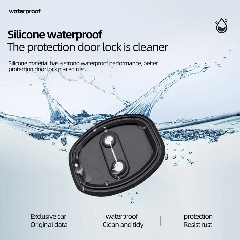 Sílica Gel Door Lock Case, Tampa da fechadura da porta do carro, Protetor de braço de verificação da porta, ARCFOX S ARCFOX T ARCFOX T5