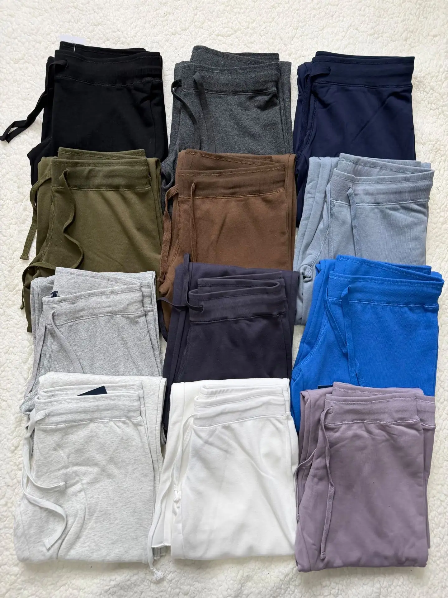 

Raw Hem Drawstring Sport Sweatpant Woman Spring Low Waist Straight Long Pants Casual Simple All-match Cozy Cotton Trousers New