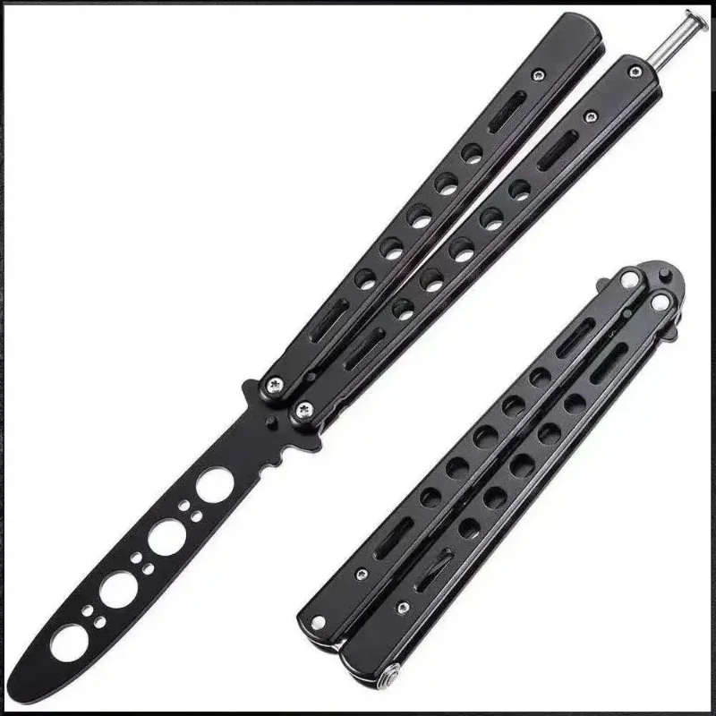 Portable Folding Butterfly Knife Trainer Stainless Steel Pocket Practice Training Tool for Outdoor Games Hand Movements