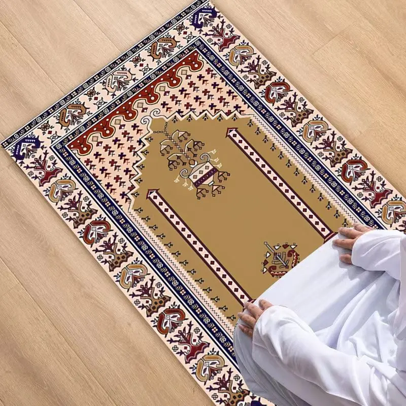 Muslim Prayer Kneeling Carpet Mosque Anti-skid Floor Rugs Portable Mat Living Room Sofa Area Home Decor Foot Large Size Mats