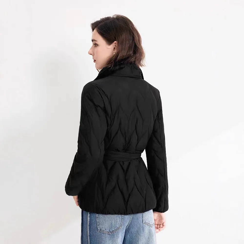 Autumn and Winter New European Fashion Women's Down Jacket Slim Fit 90 White Duck Down Jacket