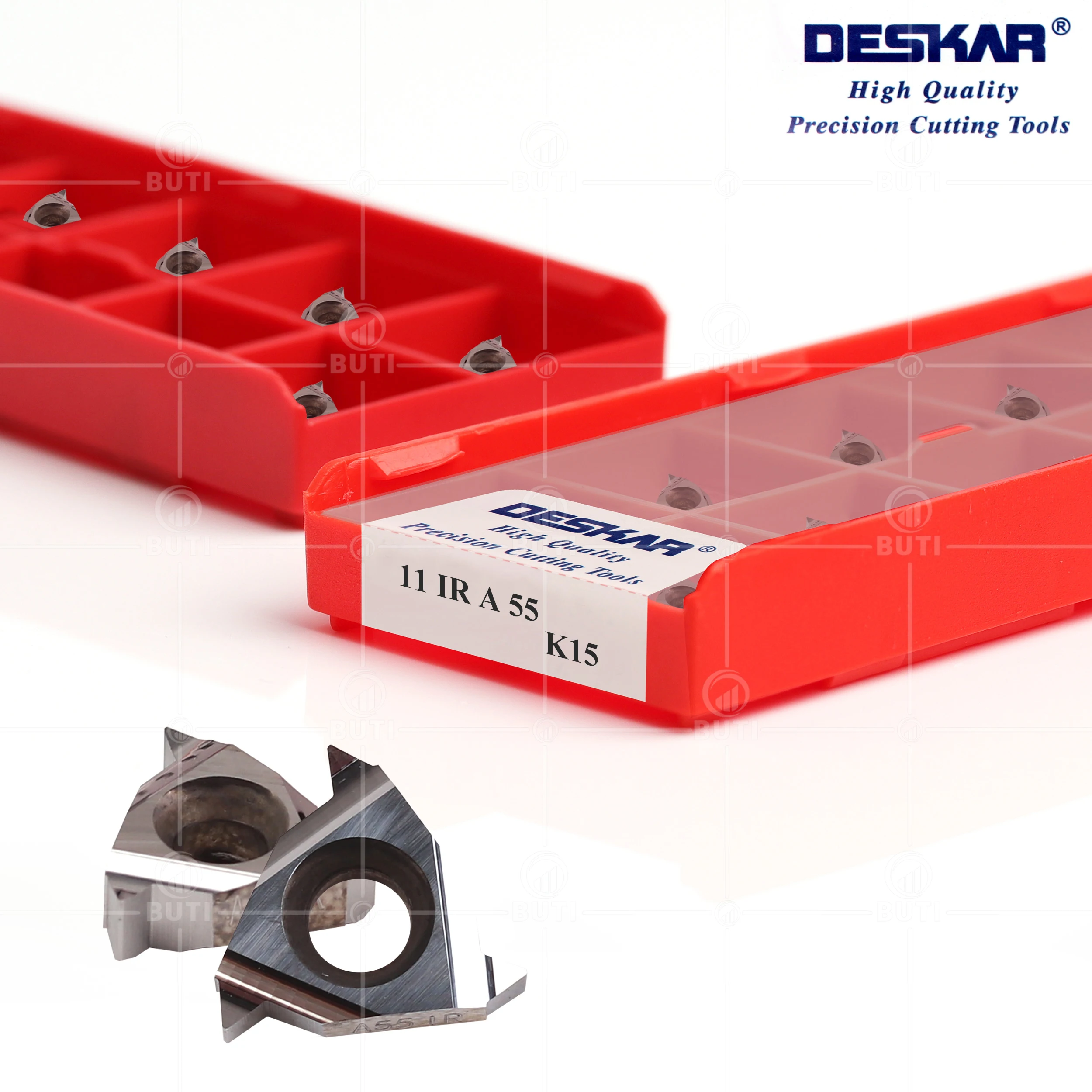 DESKAR 100% Original 11ER 11IR 1.0ISO 1.5ISO A55 A60 K15 CNC Lathe Cutter Threading Turning Tools Threading Inserts For Aluminum