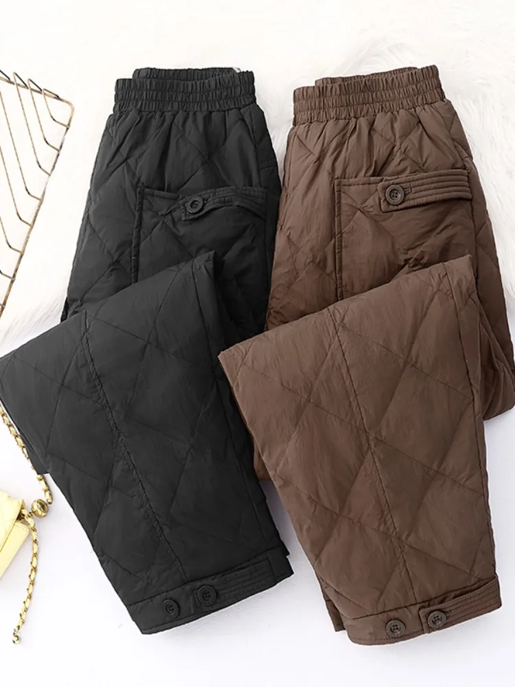 

Warm Thin Cotton Pants Women's Sle Indoor Outdoor Wear Winter New Windproof Coldproof Home Cotton Pants Lantern Pants
