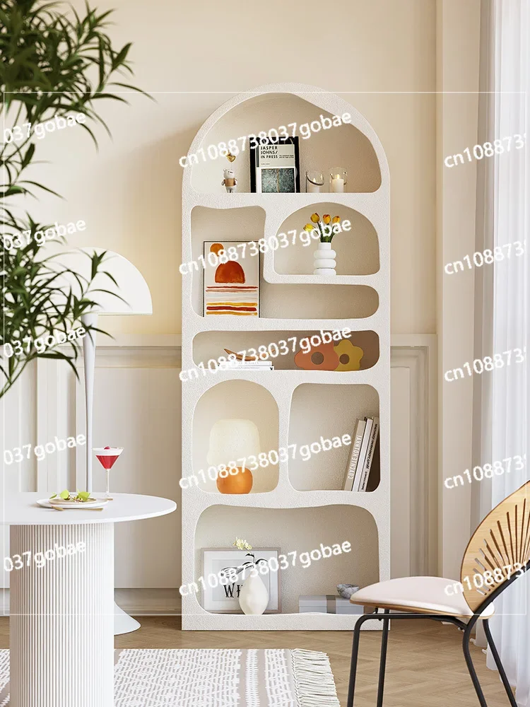 Bookshelf Multi-Layer Shelf Floor Lattice Frame Display Cup Storage Cabinet