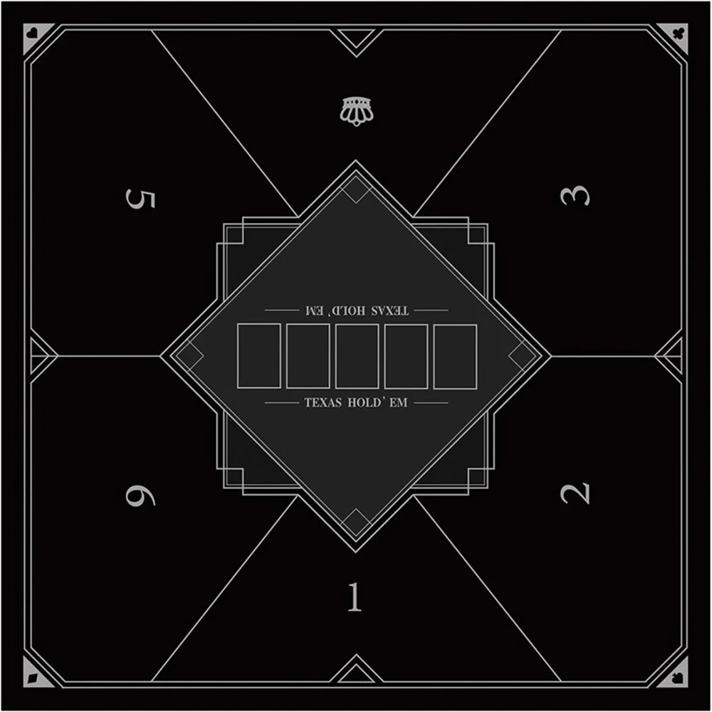 

Hold'Em Texas Poker Mat Rubber Travel Mahjong Chips Dice Board Game Rubbermats Home Gaming Desk Pad for Party