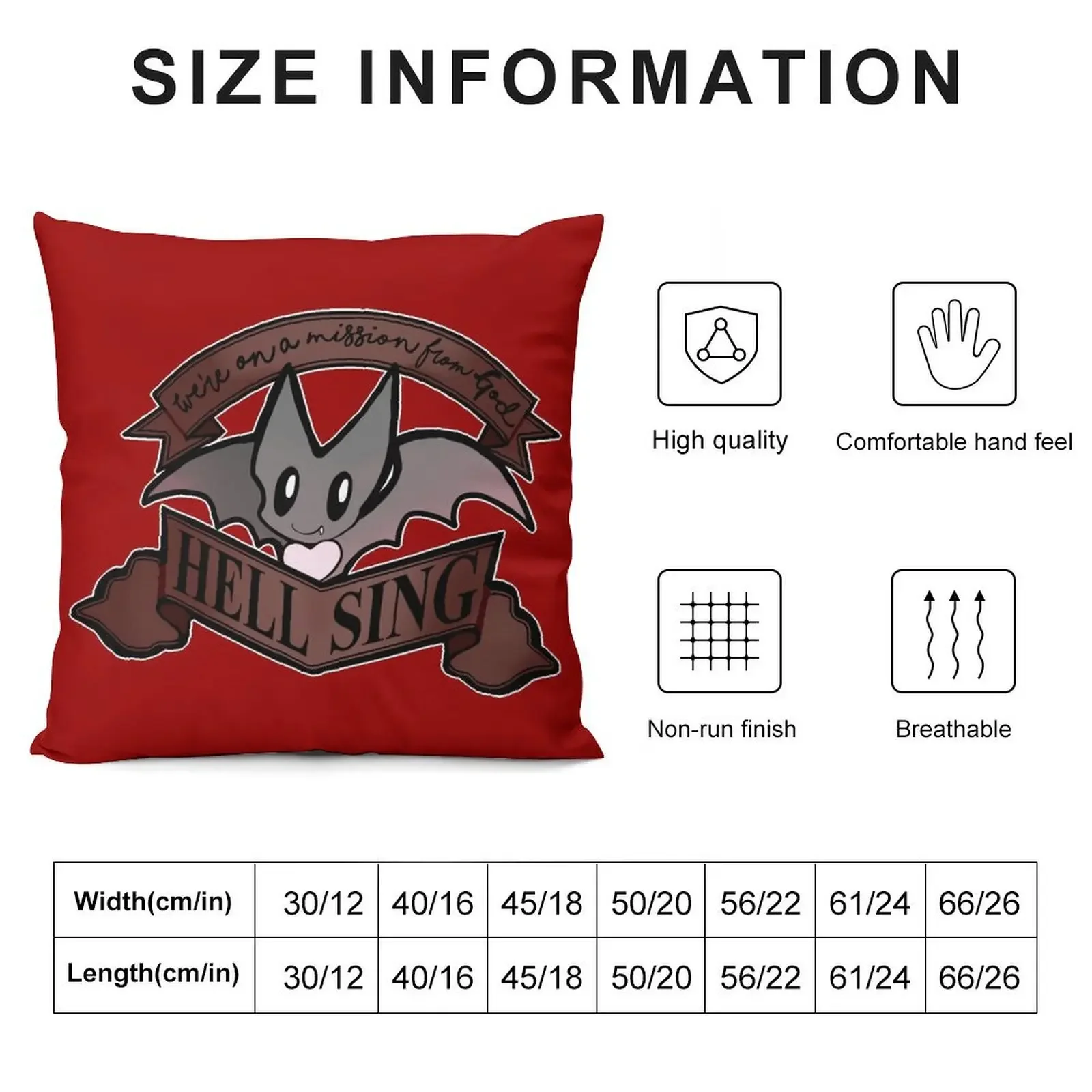 Hellsing - We're on a Mission from God! Throw Pillow New year Sofa Cover pillow