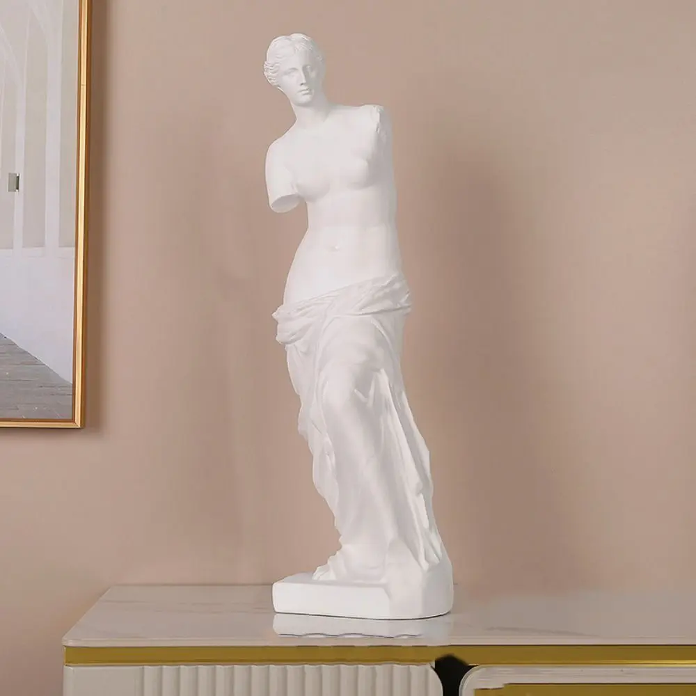 Estatua de Venus de brazo roto de resina para decoración del hogar, obra de arte blanca Vintage, yeso para bocetos, regalo de estatuilla de arte creativo exquisito